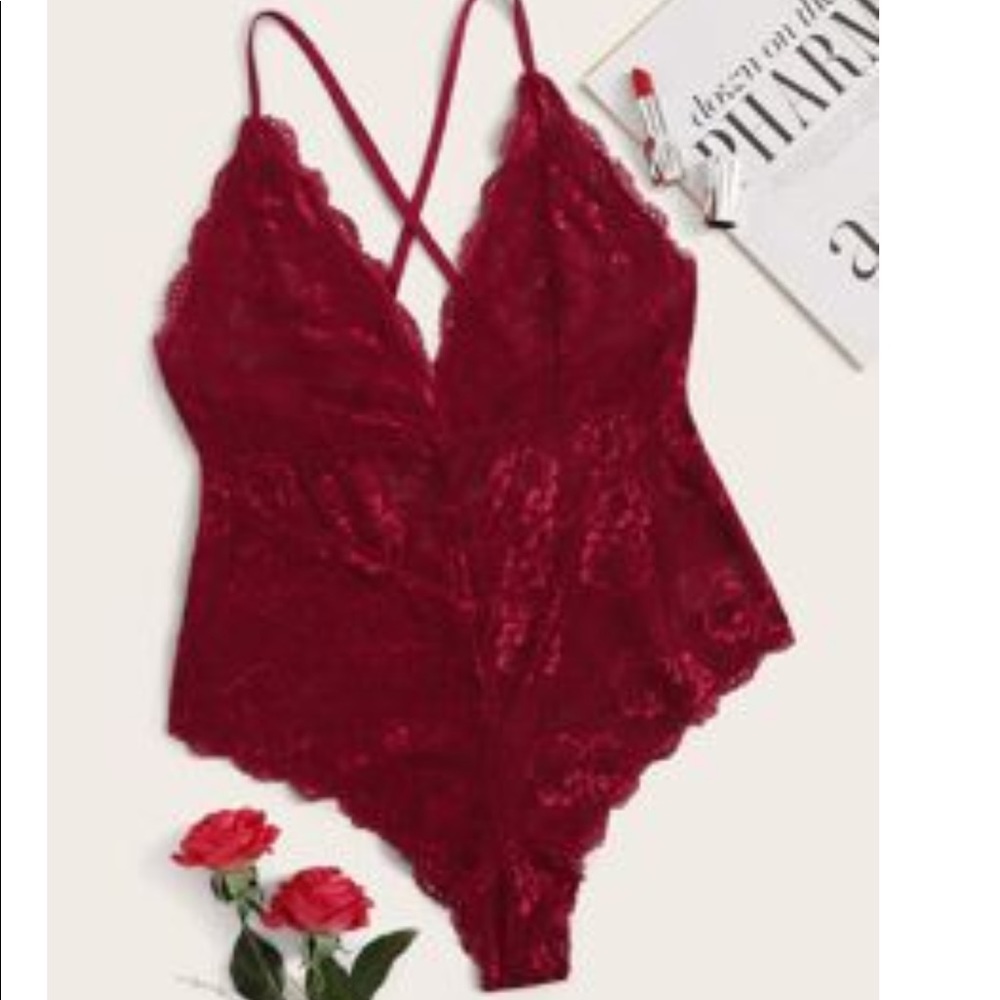 Red Lace Teddy